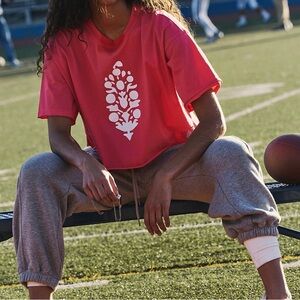 NWT Free People Movement Inspire Buti Logo Tee in Hibiscus Combo Size XL